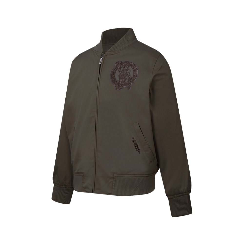 NBA BOSTON CELTICS NEUTRAL BIG BOYS TWILL JACKET (DARK TAUPE)