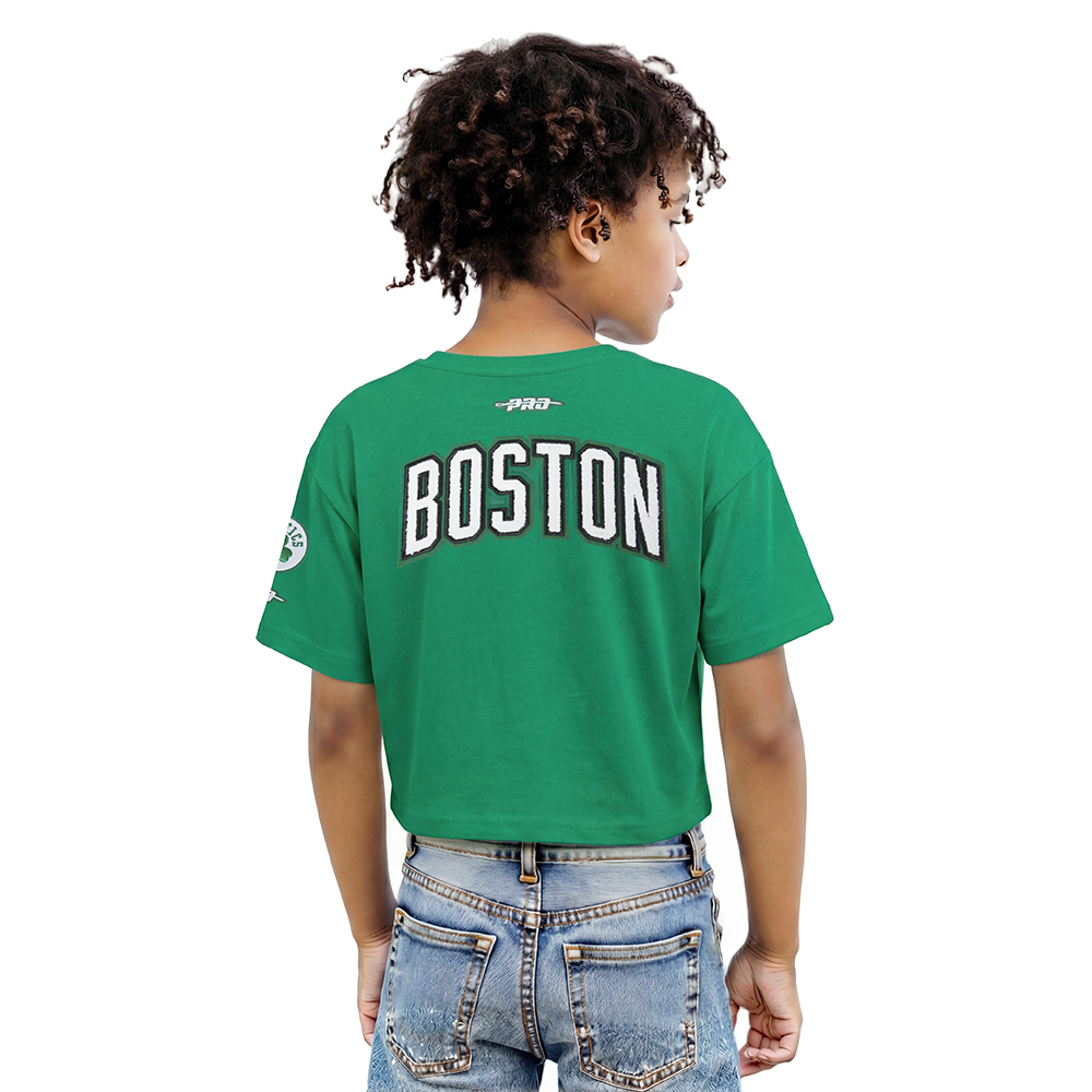 BOSTON CELTICS CLASSIC BIG GIRL'S SS BOXY TEE (KELLY GREEN)