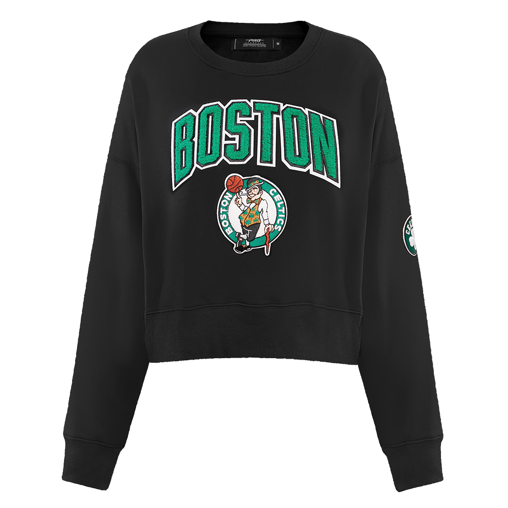 NBA BOSTON CELTICS CLASSIC WOMEN S CREWNECK BLACK Pro Standard