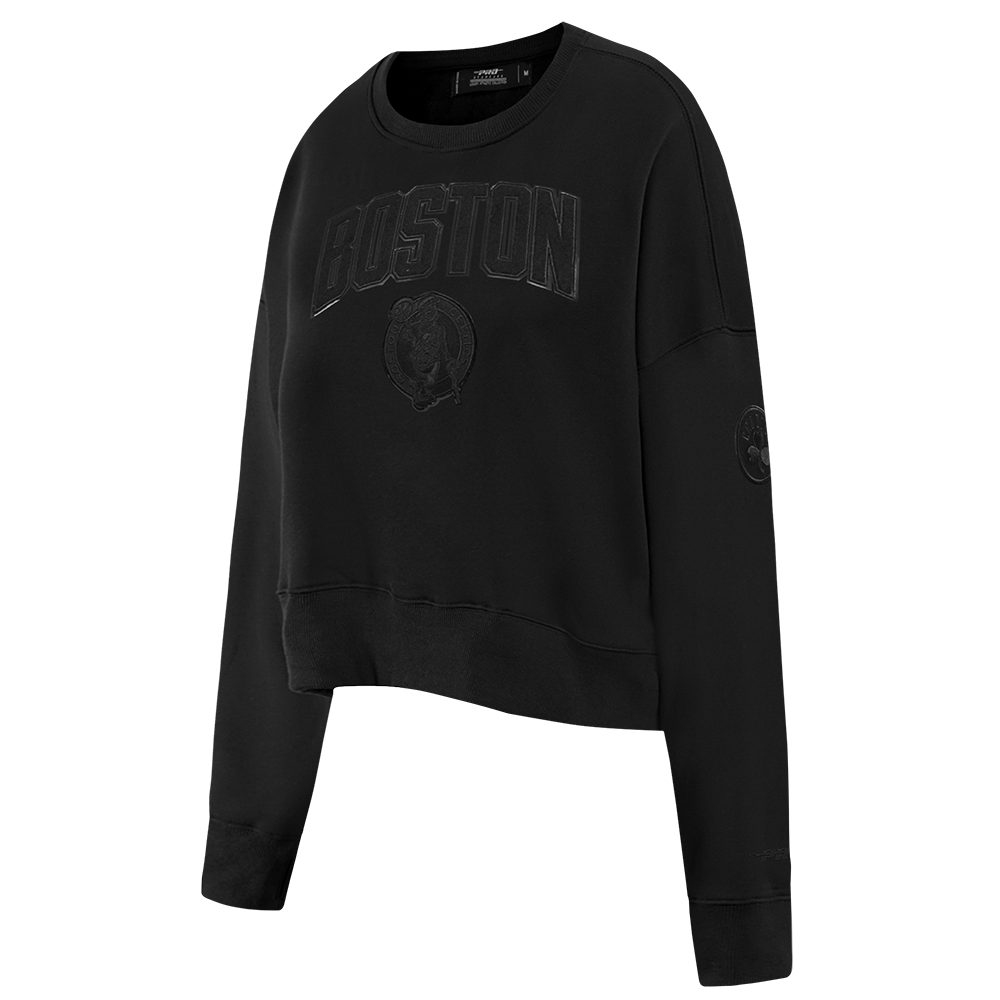 NBA BOSTON CELTICS TRIPLE BLACK WOMEN'S FLC CREWNECK (TRIPLE BLACK WOMEN'S)