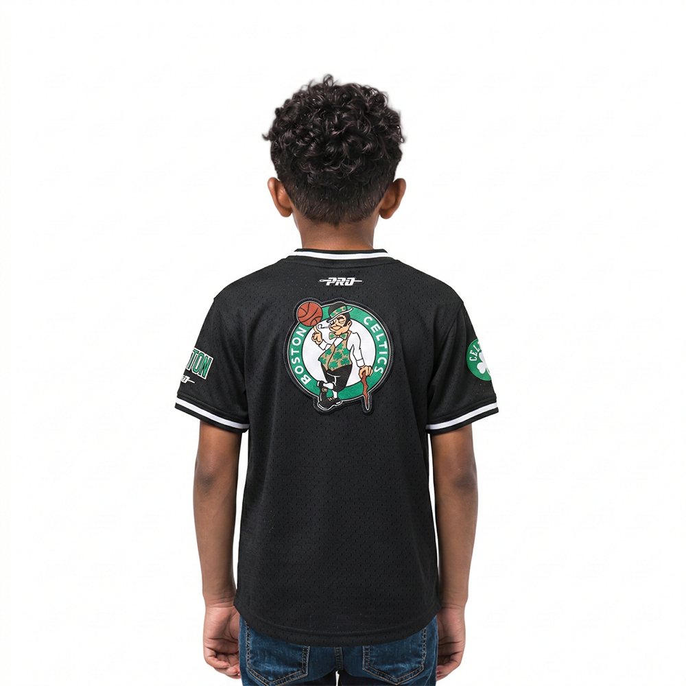 NBA BOSTON CELTICS CLASSIC TODDLER BOYS SHORT SLEEVE MESH TEE (BLACK)