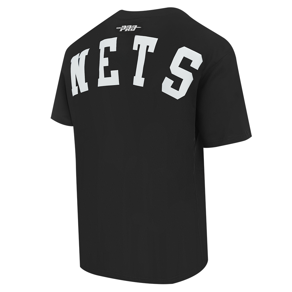 NBA BROOKLYN NETS WINGSPAN MEN'S CJ DROP SHOULDER TEE (BLACK)