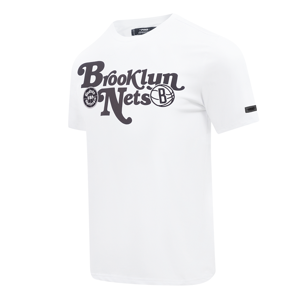 NBA BROOKLYN NETS SOUVENIR MEN'S SINGLE JERSEY TEE (WHITE)