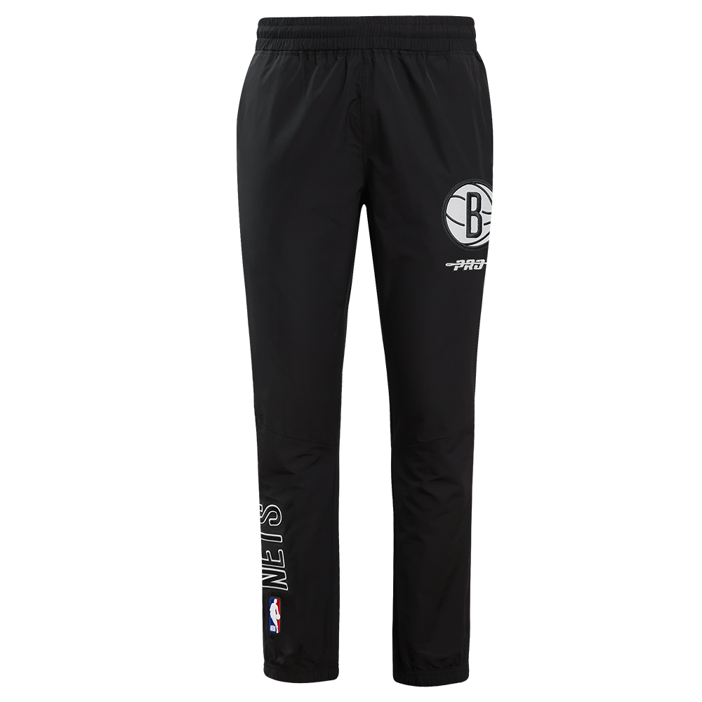 NBA BROOKLYN NETS CLASSIC WIND SUIT MEN'S WOVEN PANT (BLACK)