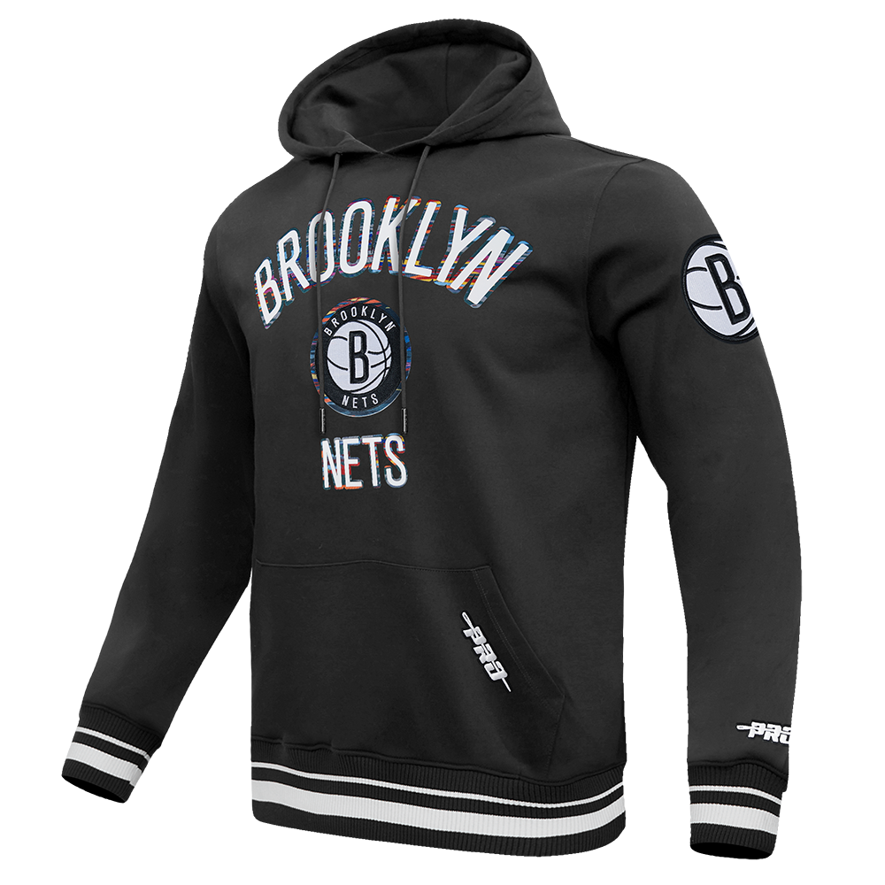 NBA BROOKLYN NETS CITY EDITION 25-26 MEN'S RIB FLC PO HOODIE (BLACK)