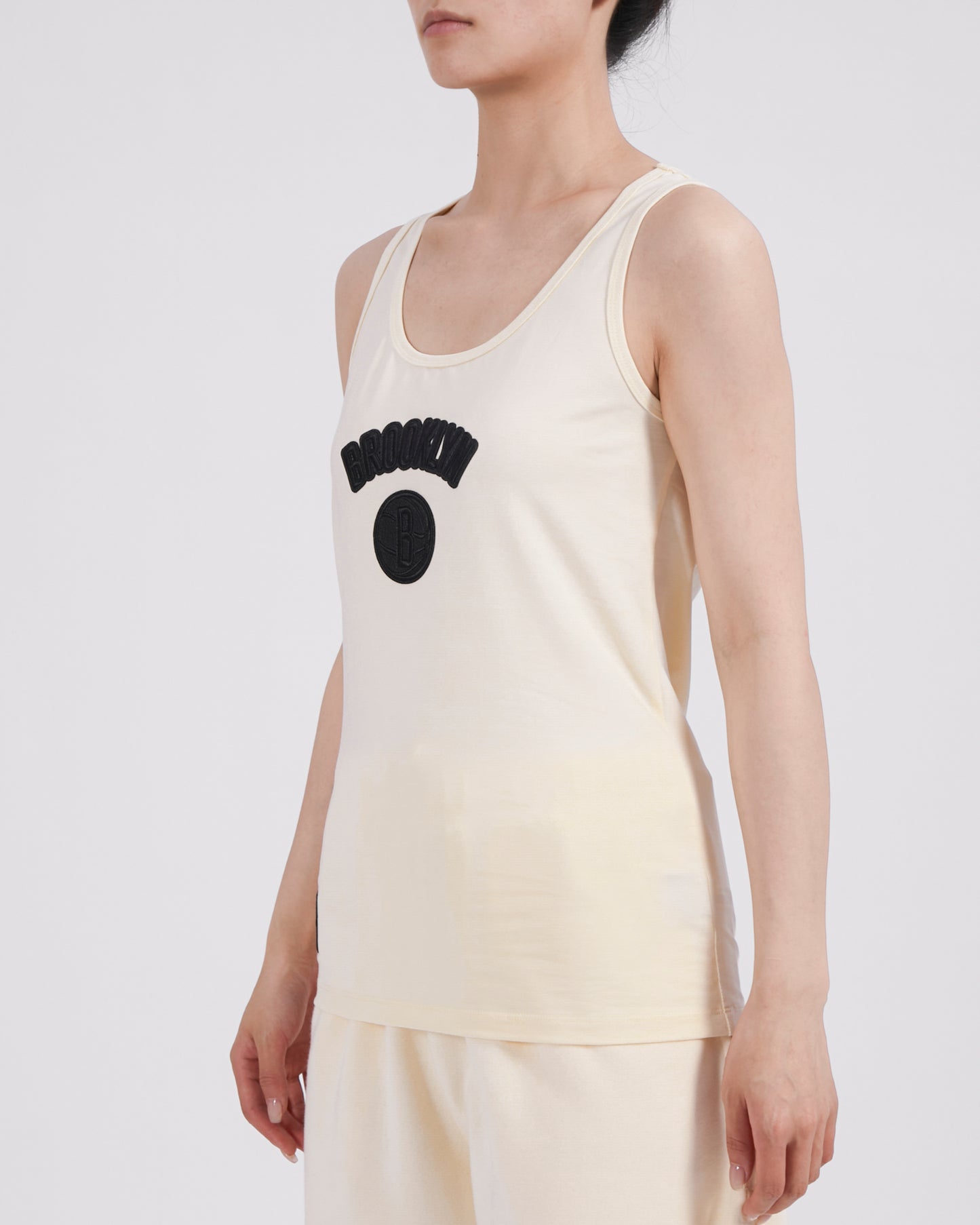 NBA BROOKLYN NETS TRIPLE TONAL RELAXED FIT RACERBACK (EGGSHELL)