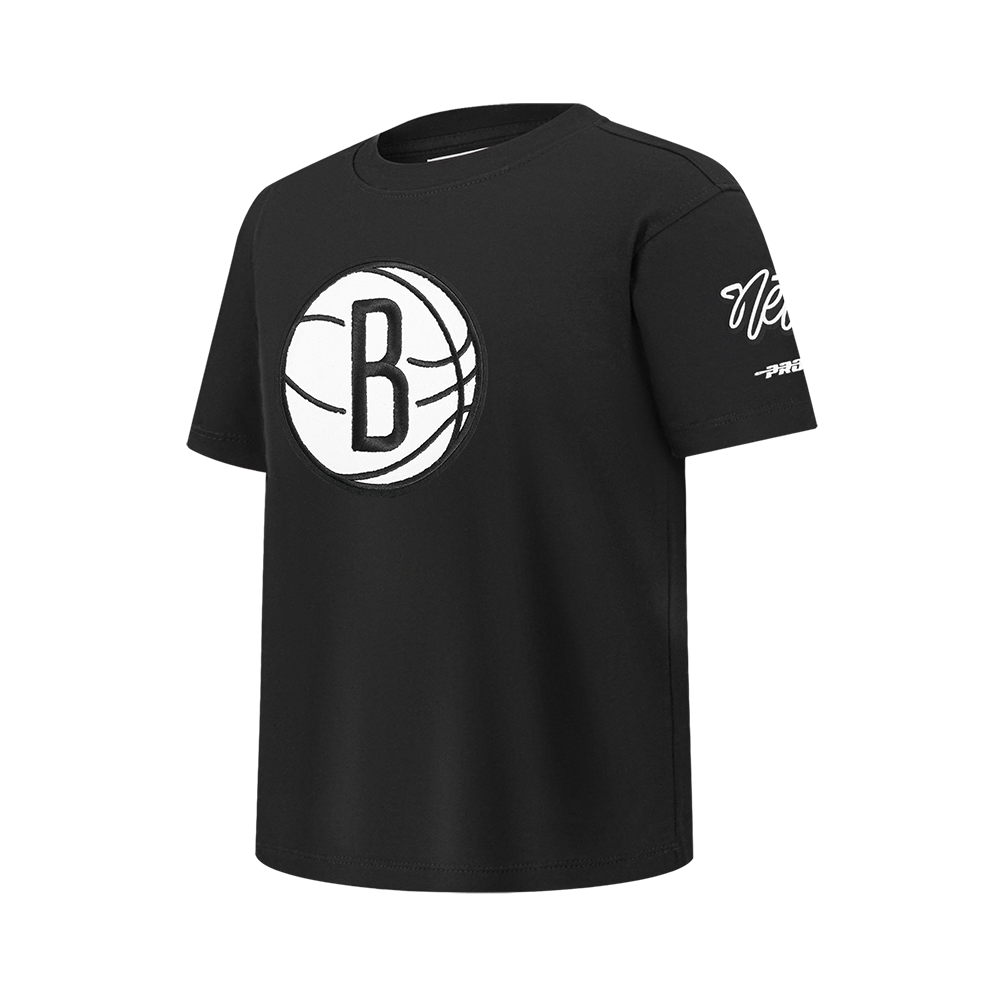 NBA BROOKLYN NETS RETRO CLASSIC SINGLE JERSEY BIG BOYS SINGLE JERSEY TEE (BLACK)