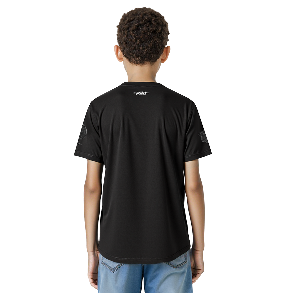 NBA BROOKLYN NETS TRIPLE BLACK LITTLE BOYS SHORT SLEEVE TEE (BLACK)