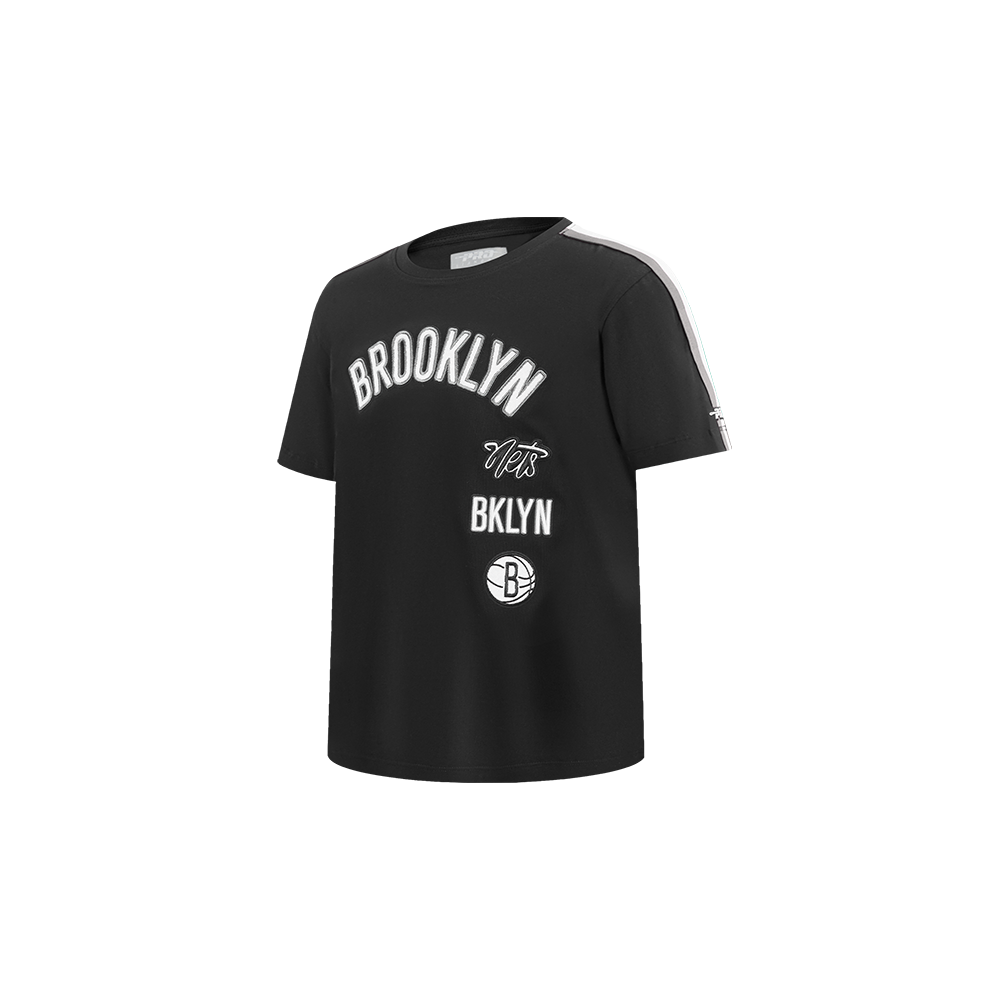 NBA BROOKLYN NETS RETRO CLASSIC TODDLER BOYS SHORT SLEEVE TAPING TEE(BLACK/GRAY)