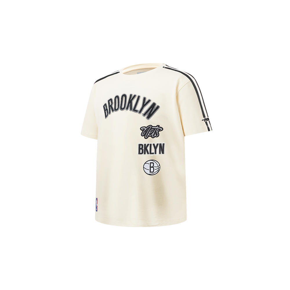 NBA BROOKLYN NETS RETRO CLASSIC TODDLER BOYS SHORT SLEEVE TAPING TEE(EGGSHELL/ BLACK)