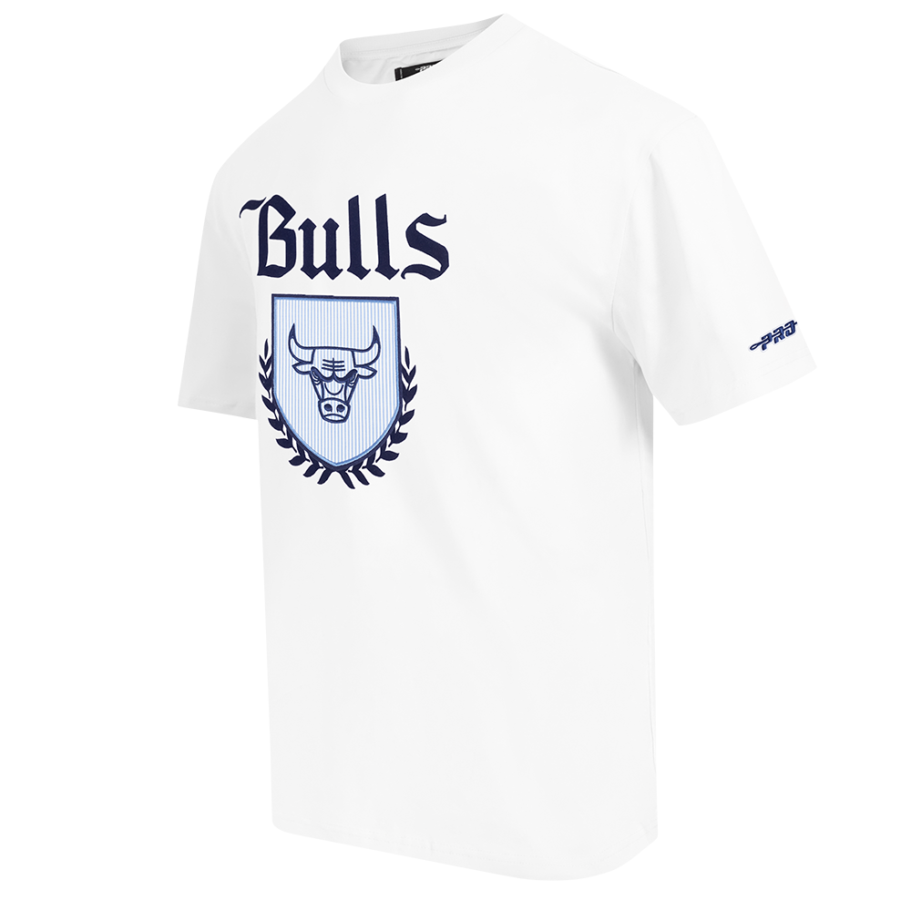 NBA CHICAGO BULLS COUNTRY CLUB MEN'S COTTON JERSEY DROP SHOULDER TEE (WHITE)