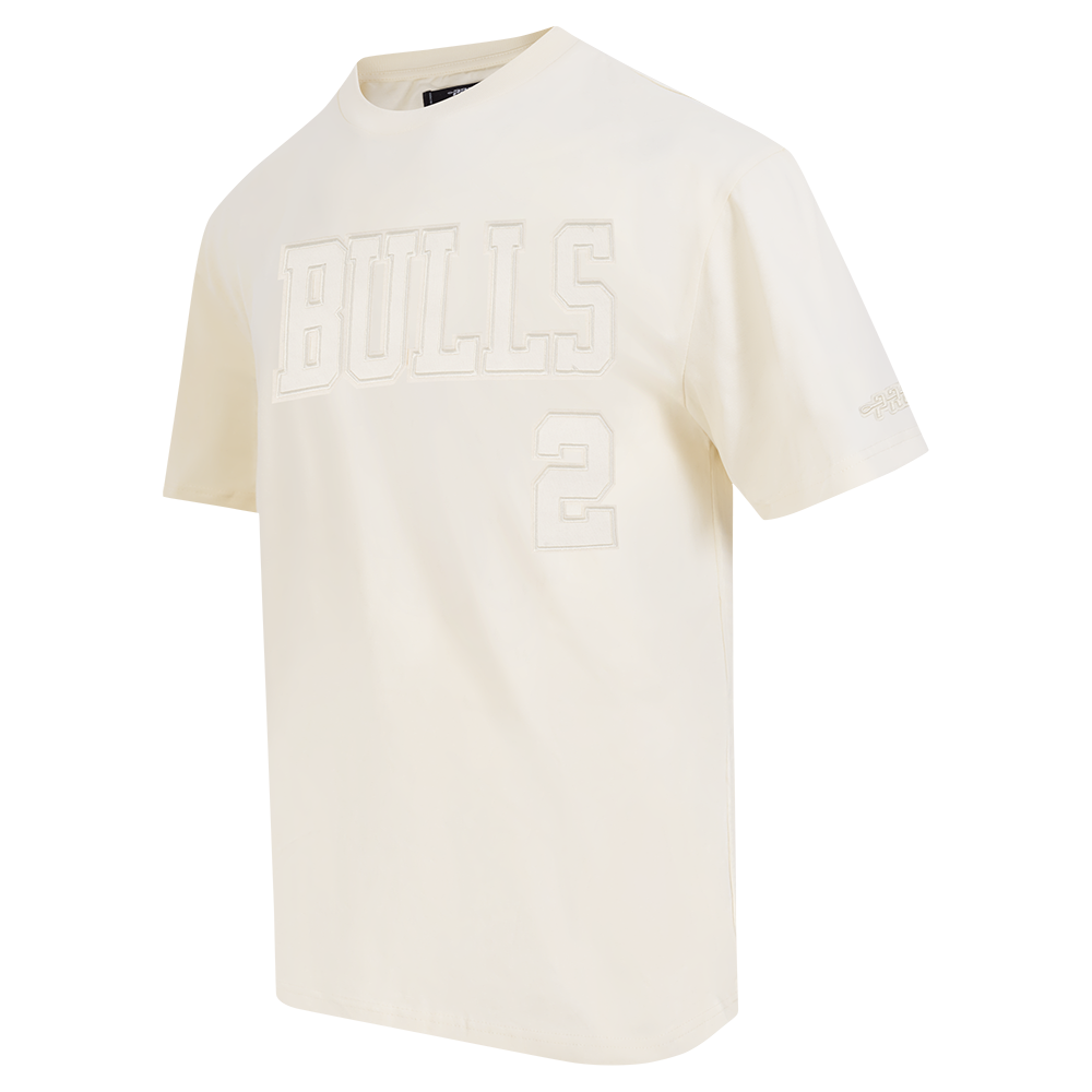 NBA CHICAGO BULLS LONZO BALL #2 NEUTRAL PNN MEN'S CJ DROP SHOULDER TEE (EGGSHELL)