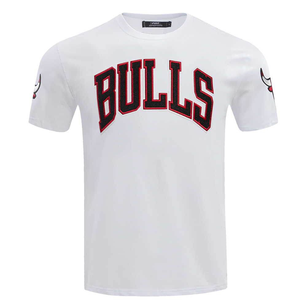 NBA Men White Printed Round Neck Chicago Bulls T-shirt