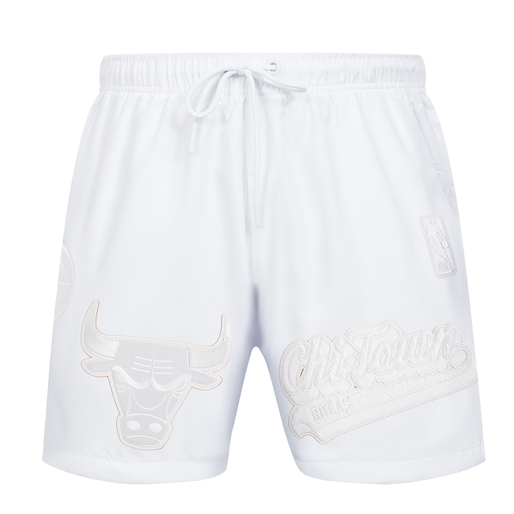 NBA CHICAGO BULLS WHITE OUT MEN'S WOVEN SHORT (WHITE)