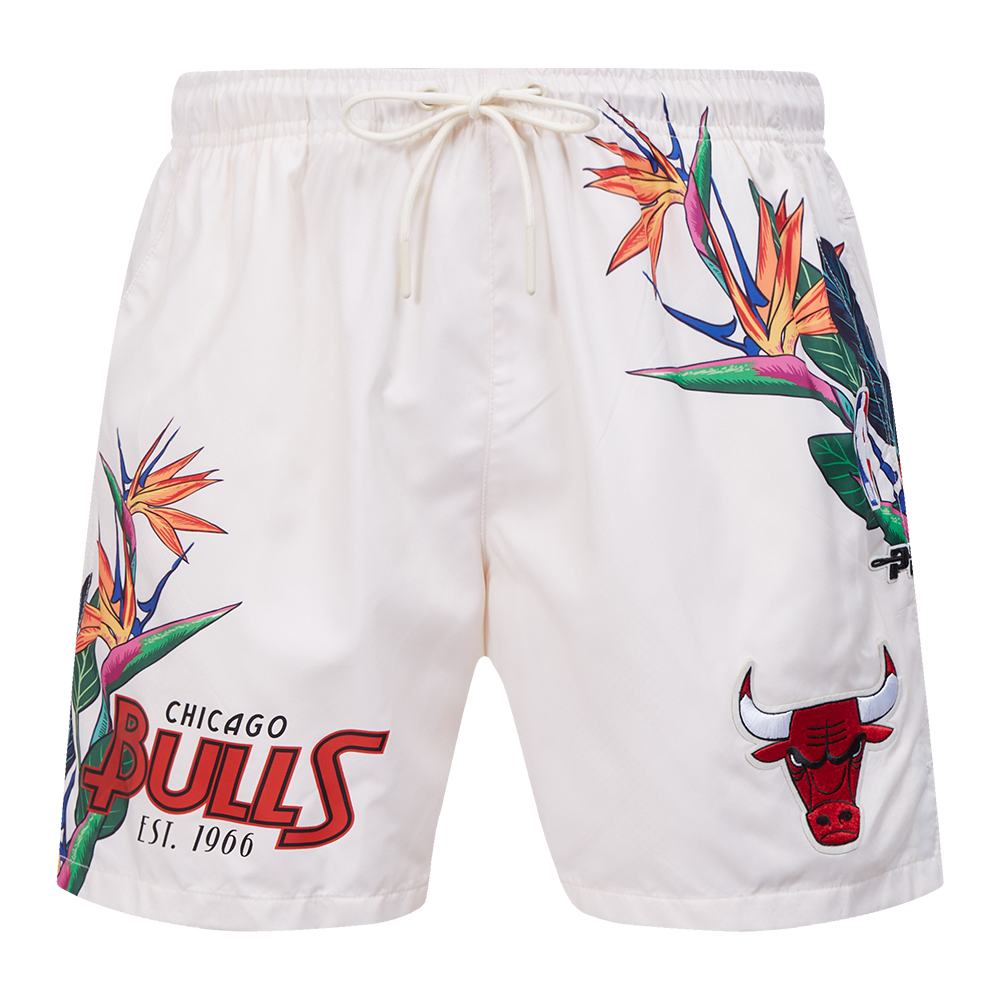 NBA CHICAGO BULLS PARADISE MEN'S WOVEN SHORT (EGGSHELL)
