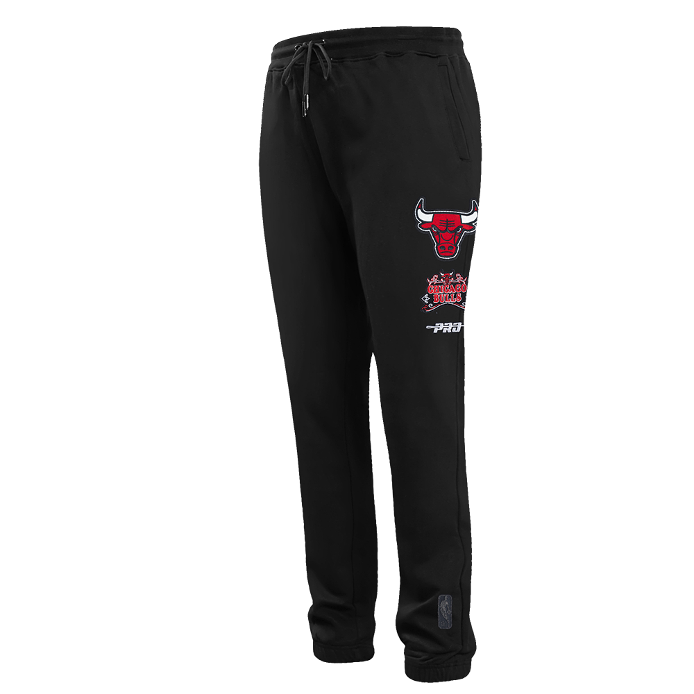 NBA CHICAGO BULLS REBEL ATHLETICS MEN'S FLC SWEATPANT (BLACK)