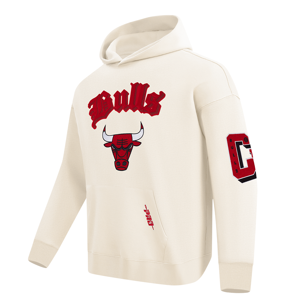 NBA CHICAGO BULLS BEST OF MEN'S DROP SHOULDER FLC PO HOODIE (EGGSHELL)