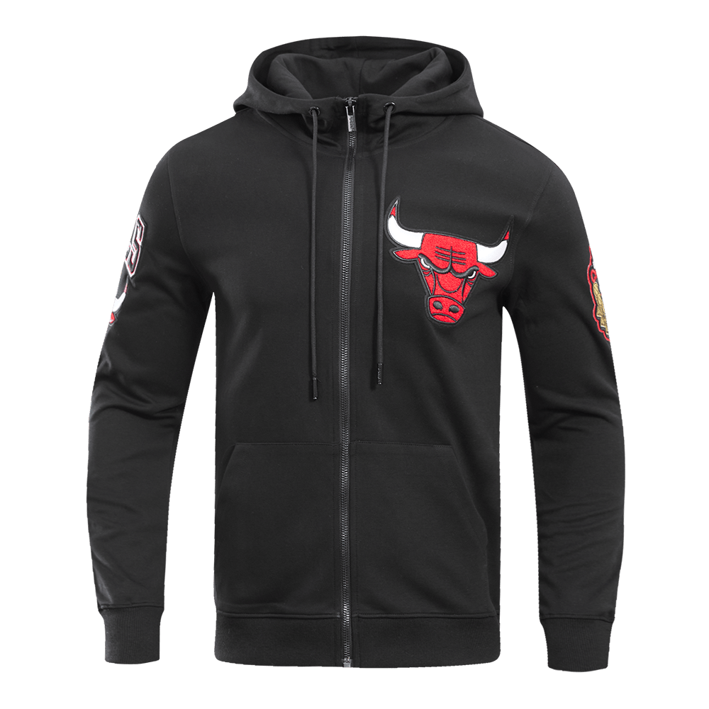 NBA CHICAGO BULLS CLASSIC CHENILLE FULL ZIP PULLOVER HOODIE