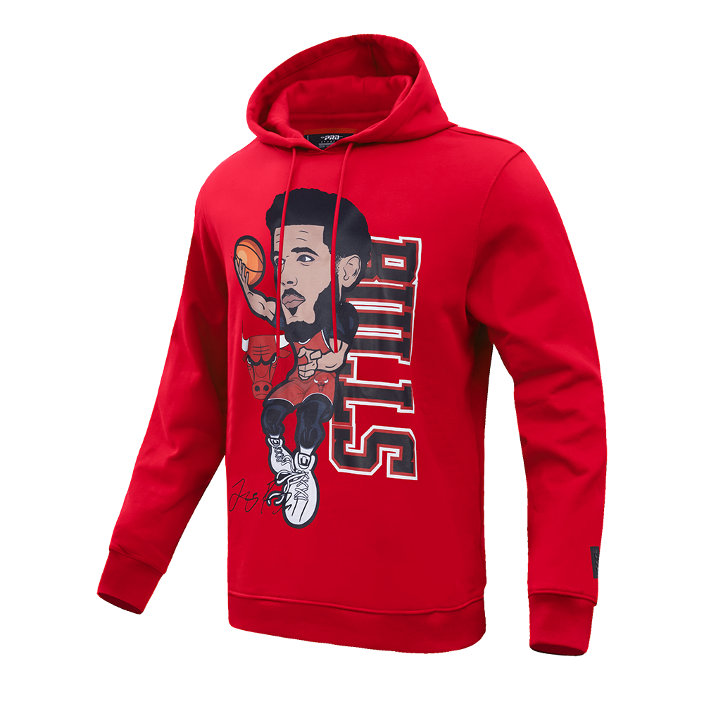 NBA CHICAGO BULLS LONZO BALL #2 SKY HOOK MEN'S FLEECE PULLOVER HOODIE (RED)