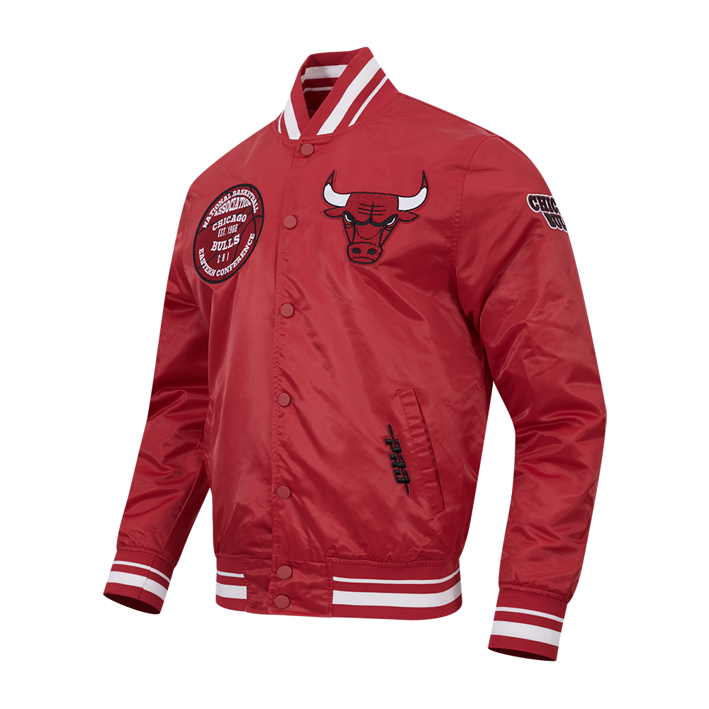 NBA CHICAGO BULLS DAY ONE MEN'S VARSITY JACKET (RED/WHITE)