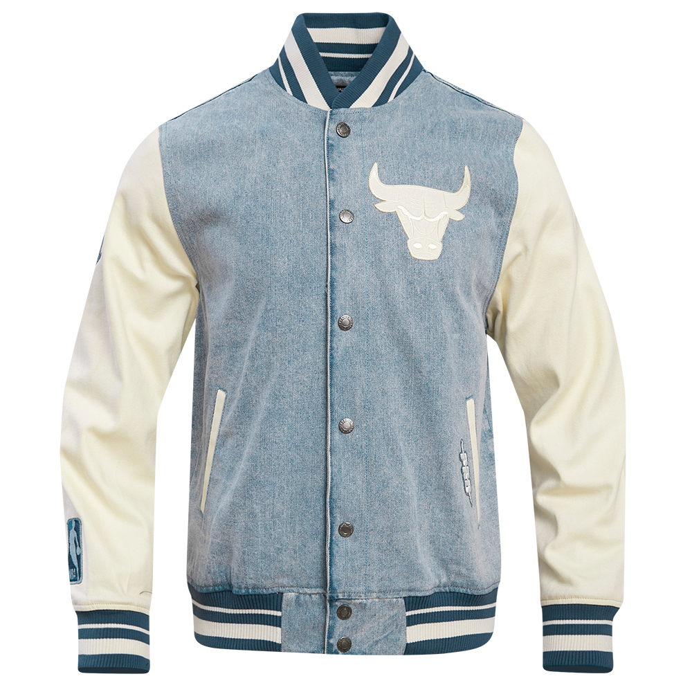 NBA CHICAGO BULLS VARSITY BLUES MEN´S DENIM VARSITY MEN´S JACKET