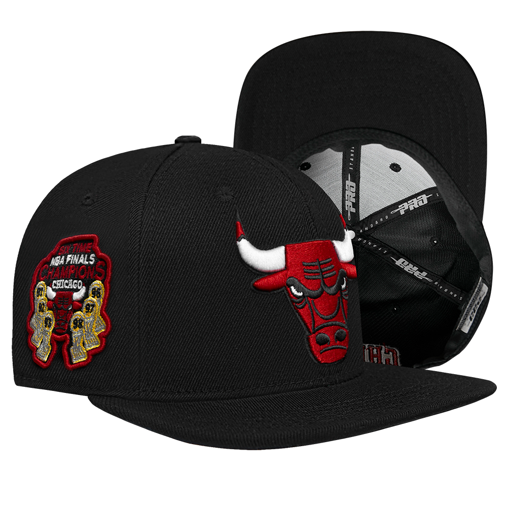 CHICAGO BULLS WORDMARK AND LOGO SNAPBACK HAT(BLACK) - SBL Headwear