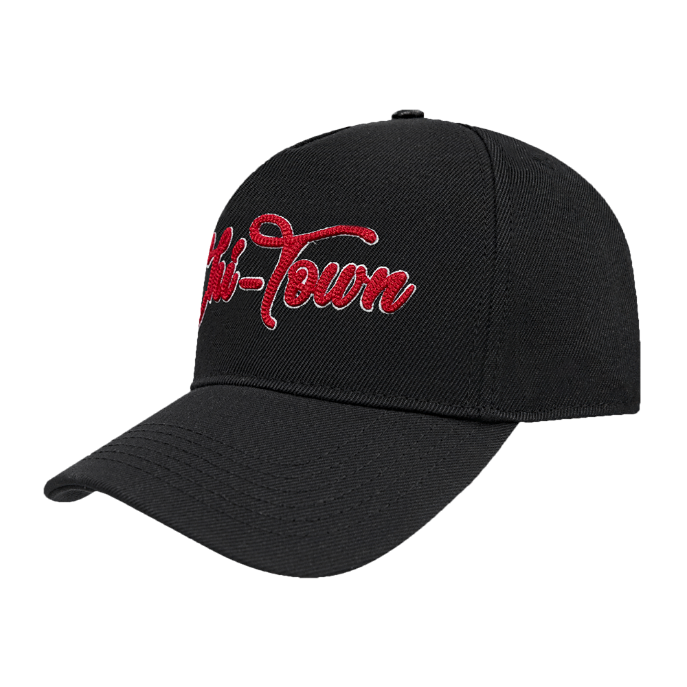 NBA CHICAGO BULLS CITY SIGNATURE MEN'S PINCH FRONT SNAPBACK HAT (BLACK)