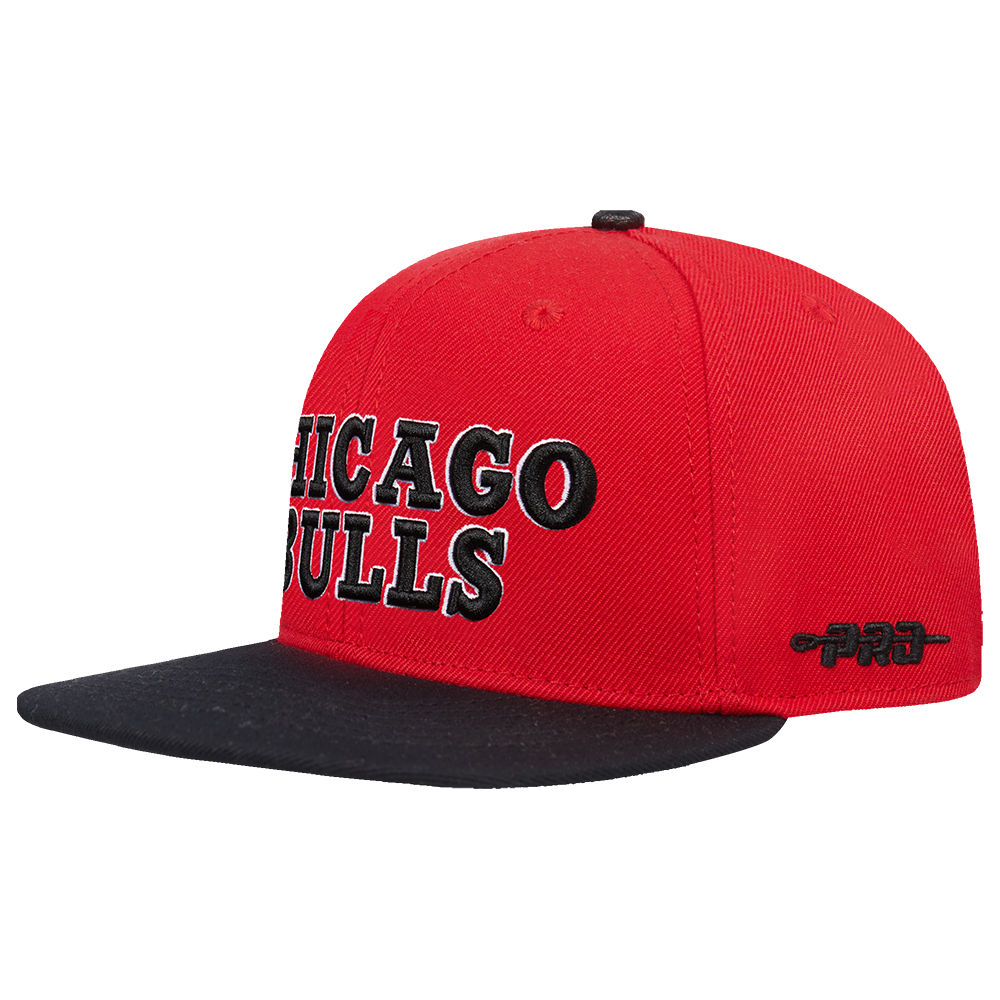 NBA CHICAGO BULLS WORDMARK 2 TONE SNAPBACK (RED/BLACK)