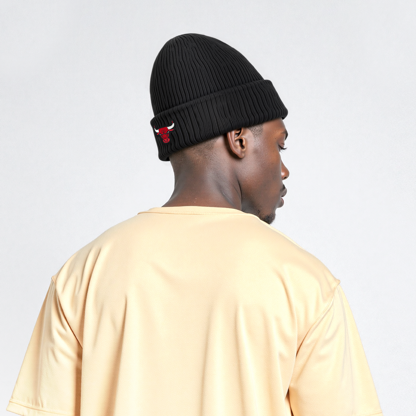 NBA CHICAGO BULLS MODERN ORIGINALS UNLINED PRO BEANIE CUFFED (BLACK)