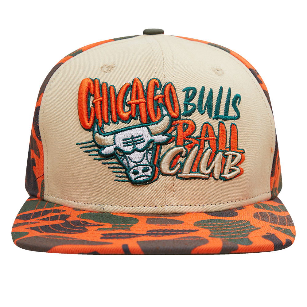 Orange bulls snapback Clearance