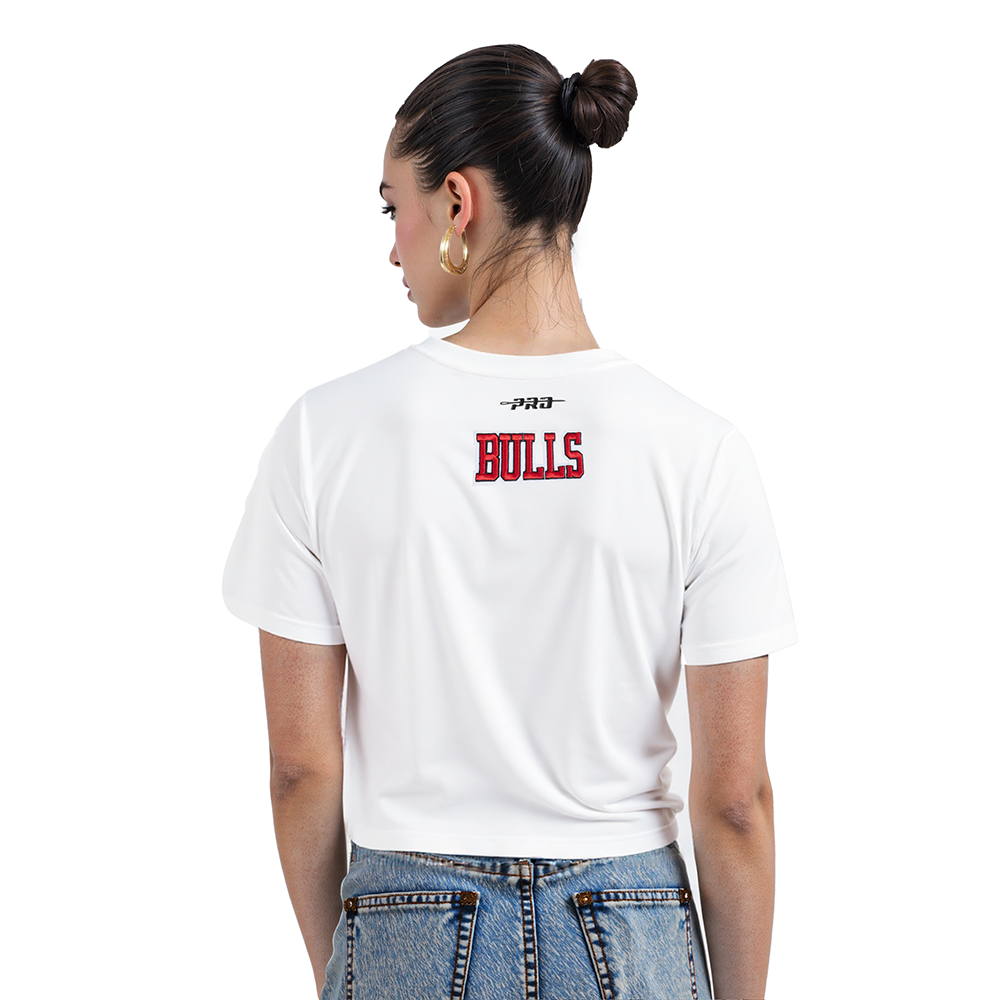NBA CHICAGO BULLS CITY RANSOM WOMEN'S SINGLE JERSEY BOXY TEE (WHITE)