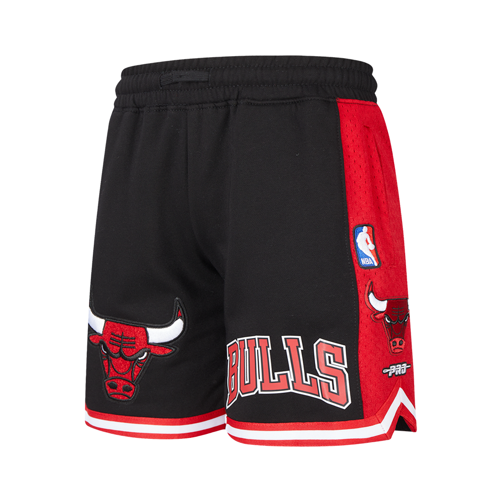 NBA CHICAGO BULLS CLASSIC TODDLER BOYS SS STRIPED RIB TEE (BLACK/RED)