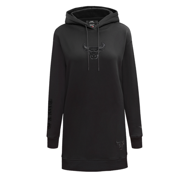 NBA CHICAGO BULLS TRIPLE BLACK WOMEN'S HOODIE DRESS (TRIPLE BLACK) – Pro  Standard