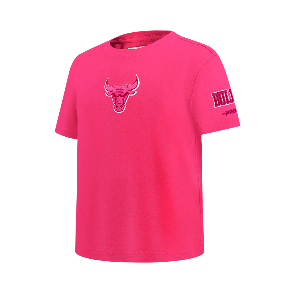 NBA CHICAGO BULLS TRIPLE PINK BIG GIRLS SS SLIM FIT TEE (BEETROOT PURPLE)