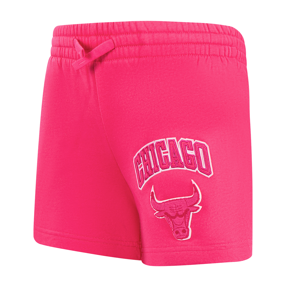 NBA CHICAGO BULLS TRIPLE PINK BIG GIRLS FLC SHORT (BEETROOT PURPLE)