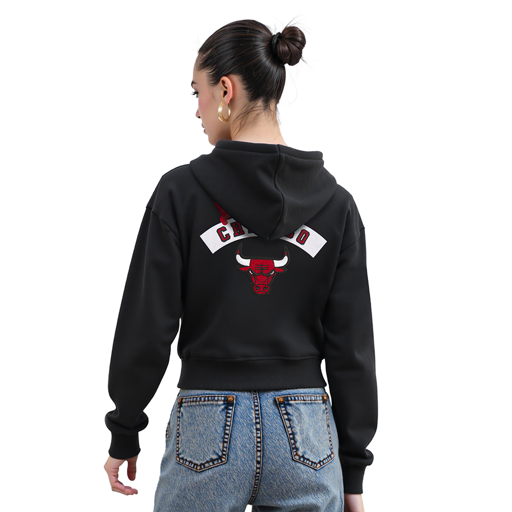 NBA CHICAGO BULLS BEST OF WOMEN'S FLC FZ HOODIE (BLACK)