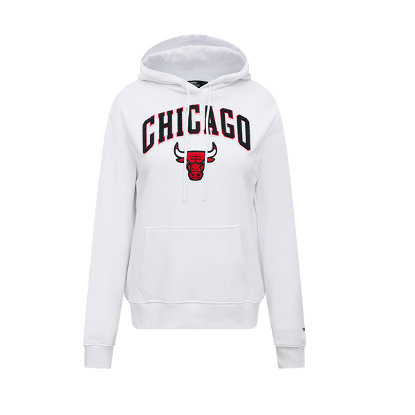 NBA CHICAGO BULLS CLASSIC WOMEN S PO HOODIE WHITE Pro Standard