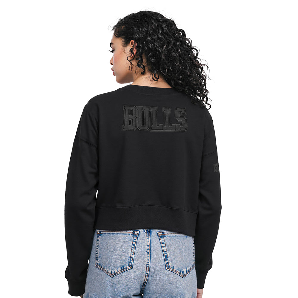 NBA CHICAGO BULLS NEUTRAL WOMEN'S CREWNECK (BLACK)