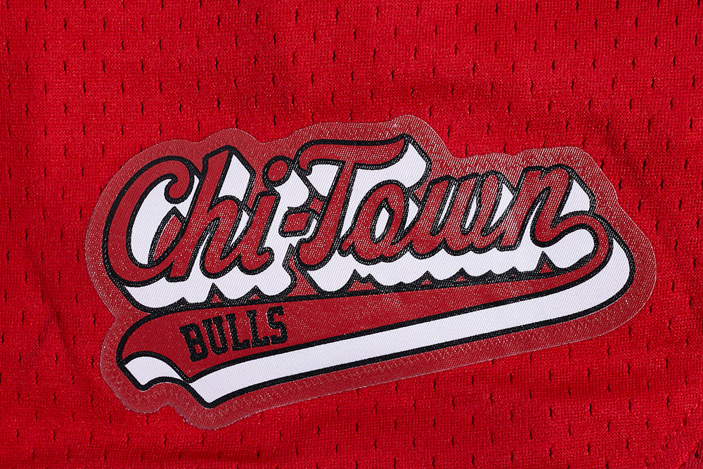 NBA CHICAGO BULLS SCRIPT TAIL WOMEN'S MESH SHORT (RED) – Pro Standard