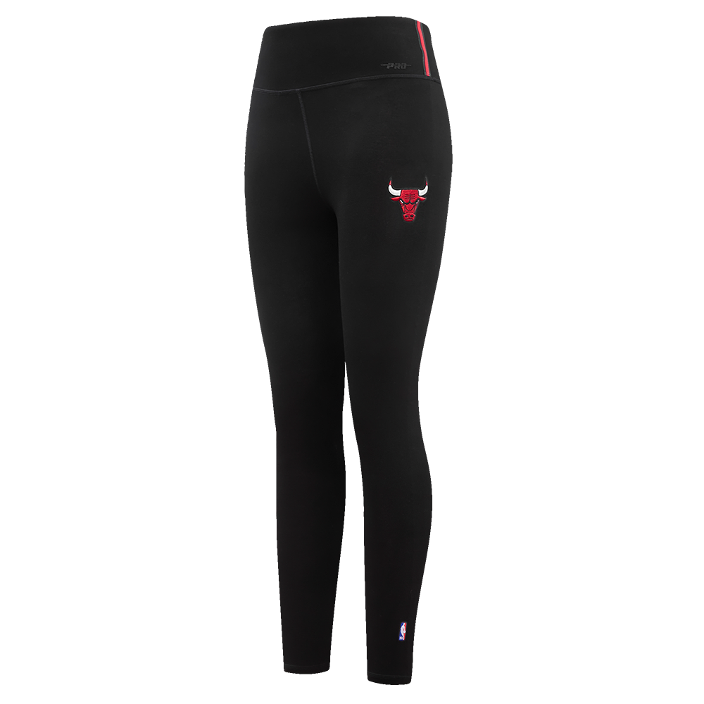 NBA CHICAGO BULLS SCRIPT TAIL WOMEN'S HIGH WAIST JERSEY LEGGING (BLACK ...