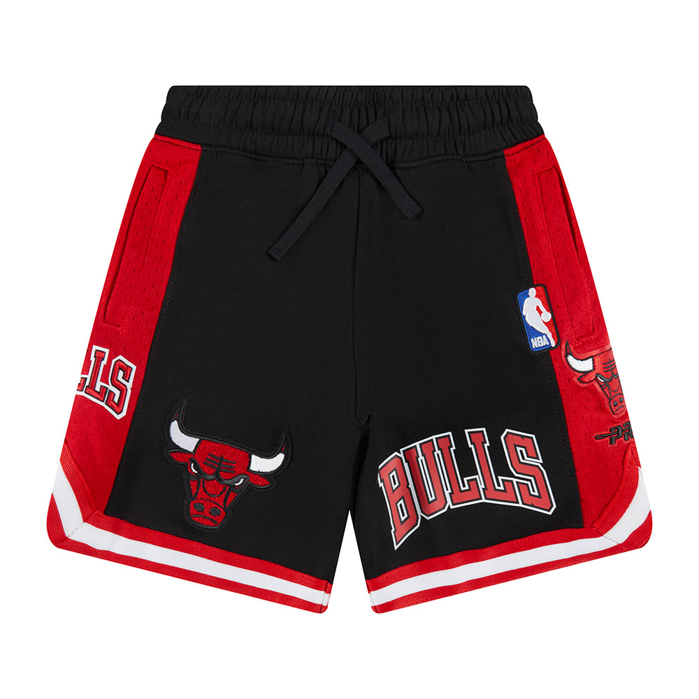 NBA CHICAGO BULLS CLASSIC TODDLER BOYS SS STRIPED RIB TEE (BLACK/RED)