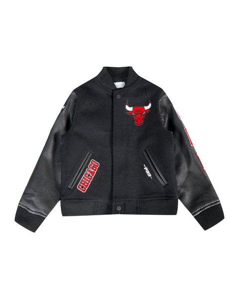 NBA CHICAGO BULLS CLASSIC LITTLE BOYS WOOL VARSITY JACKET (JET