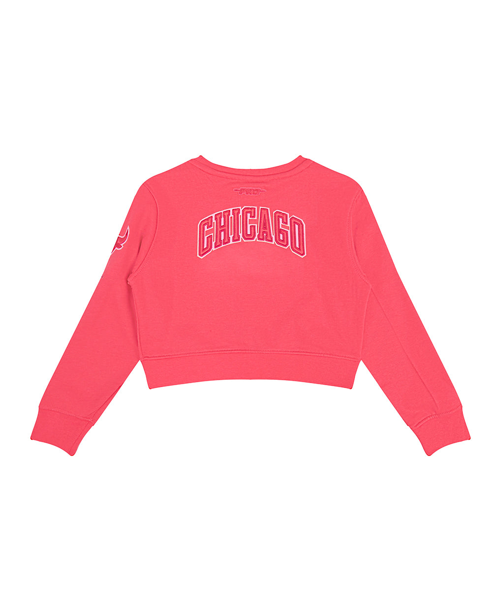 NBA CHICAGO BULLS TRIPLE PINK LITTLE GIRLS FLEECE CREWNECK (BEETROOT PURPLE)