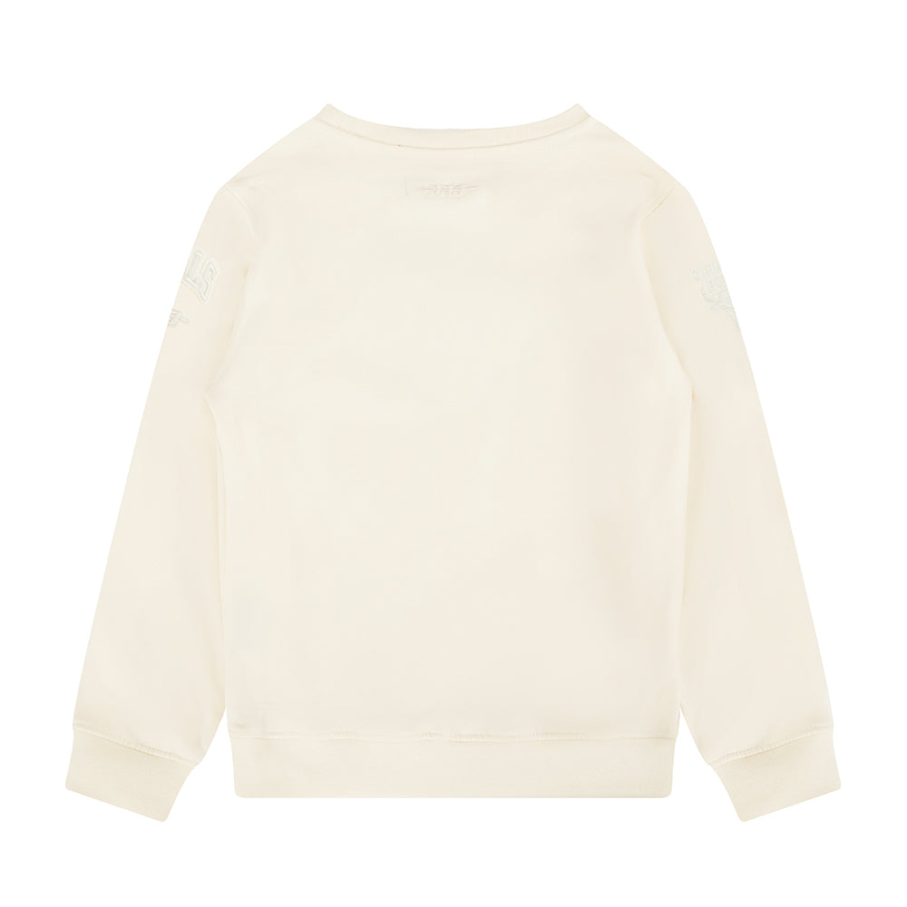 NBA CHICAGO BULLS NEUTRAL TODDLER BOYS FLEECE CREWNECK (EGGSHELL)