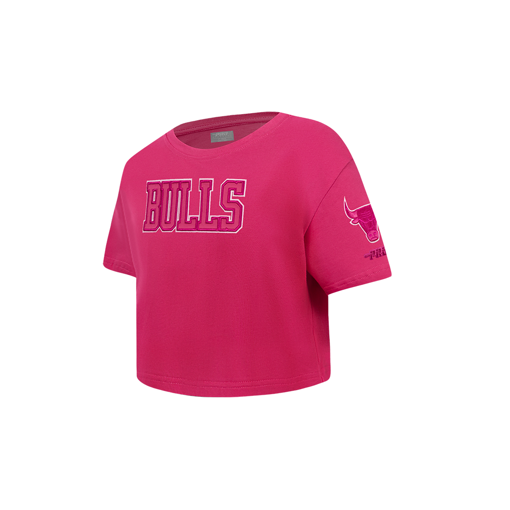 NBA CHICAGO BULLS TRIPLE PINK TODDLER GIRLS SHORT SLEEVE BOXY TEE (BEETROOT PURPLE)