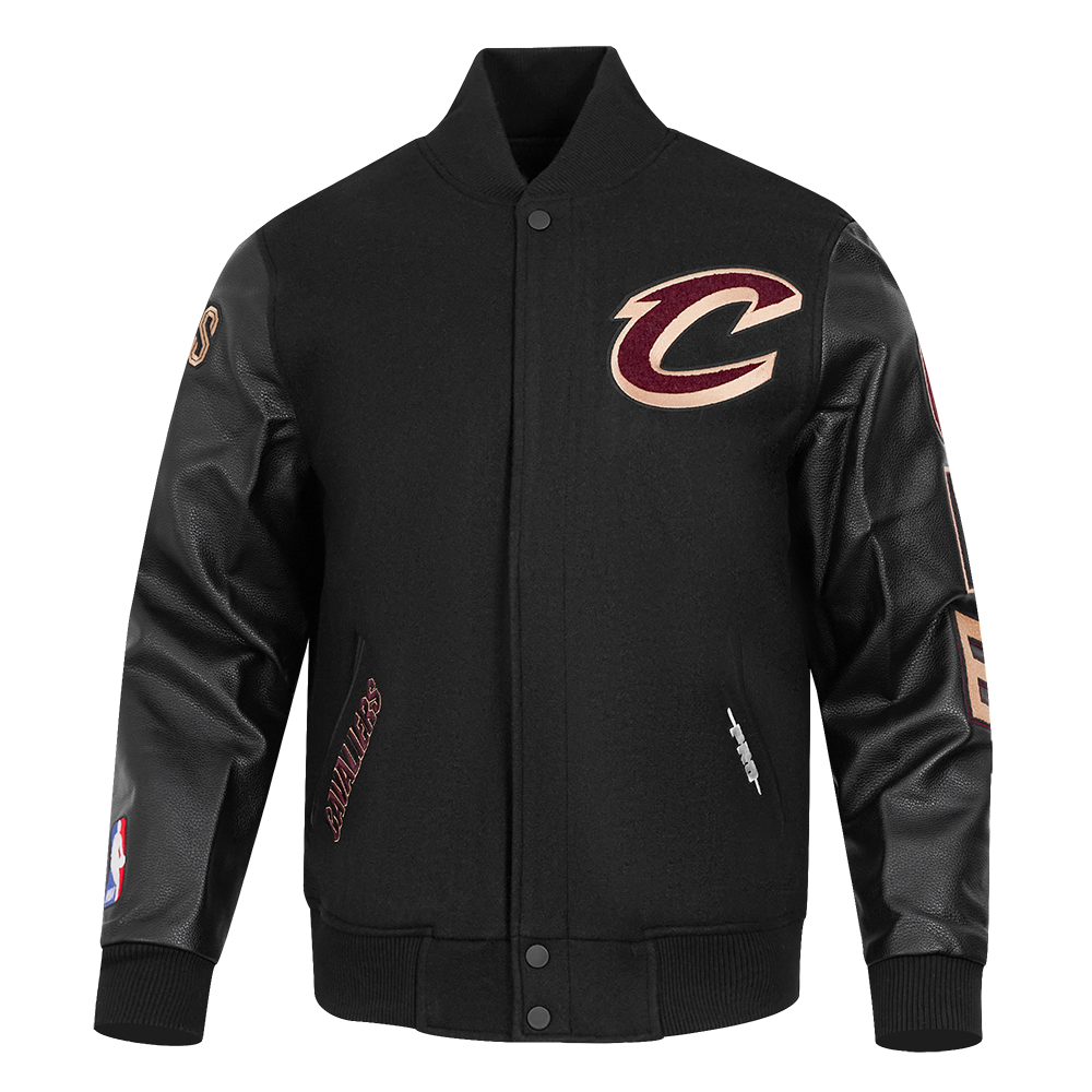 NBA CLEVELAND CAVALIERS CLASSIC WOOL MEN S VARSITY JACKET BLACK Pro Standard