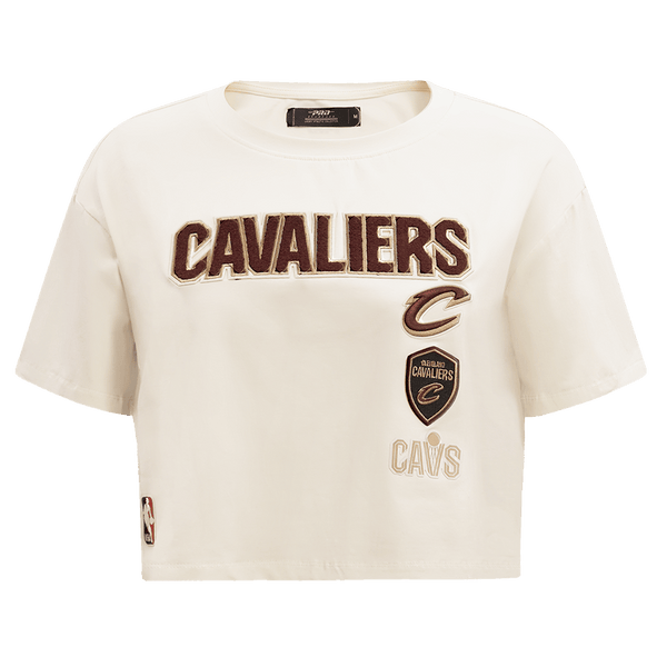 NBA CLEVELAND CAVALIERS RETRO CLASSIC WOMEN'S BOXY TEE (EGGSHELL)