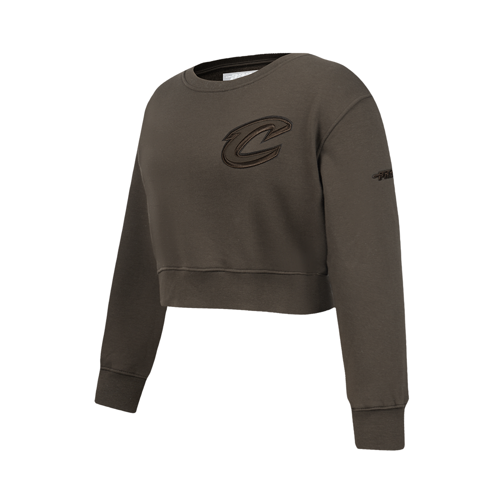 NBA CLEVELAND CAVALIERS NEUTRAL BIG GIRLS FLC CREWNECK (DARK TAUPE)