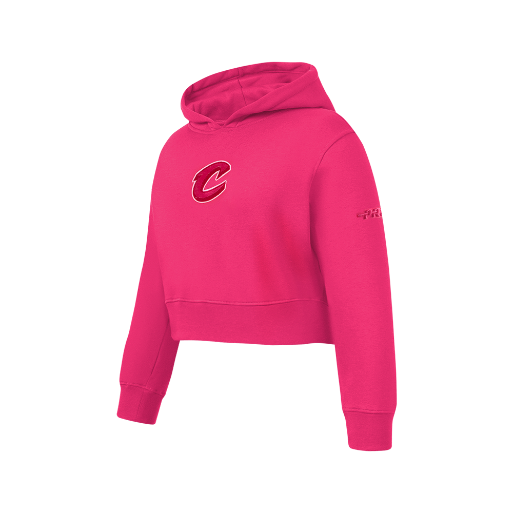 NBA CLEVELAND CAVALIERS TRIPLE PINK BIG GIRLS FLC PO HOODIE (BEETROOT PURPLE)