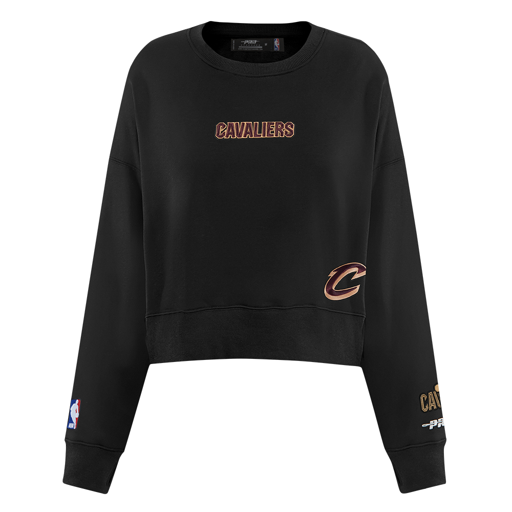 CLEVELAND CAVALIERS WINGSPAN WOMEN'S FLC CREWNECK (BLACK)